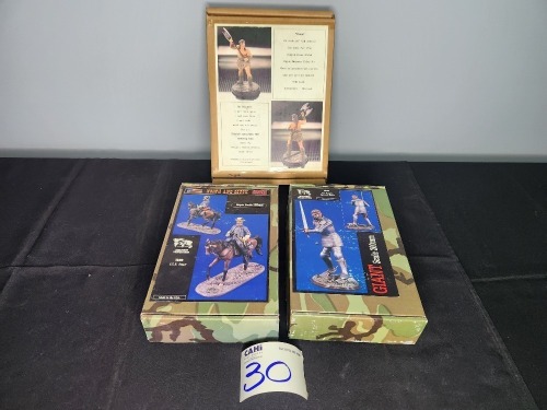 3 X MILITARY FIGURINES
