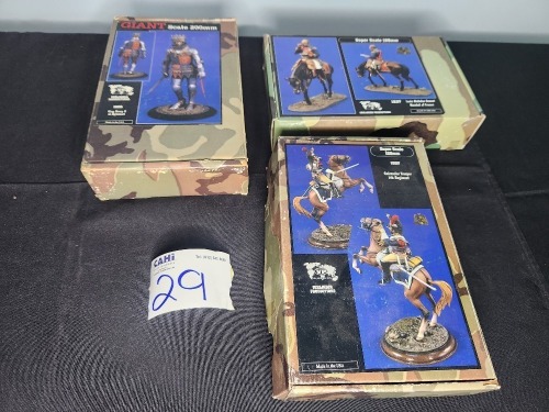 3 X MILITARY FIGURINES
