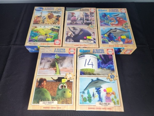 5 X WOOD PUZZLES