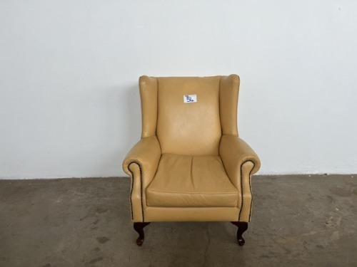 LEATHER WINGBACK CHAIR