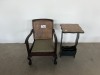 BALL AND CLAW ARM CHAIR AND TILE TOP SIDE TABLE MAGAZINE RACK - 2