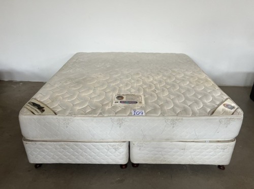 KING BED BASE AND MATTRESS