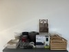 AIR MATTRESS, VASE, MAGAZINE RACK, WINE GLASSES, WOODEN CRATES AND OTHER GOODS - 2