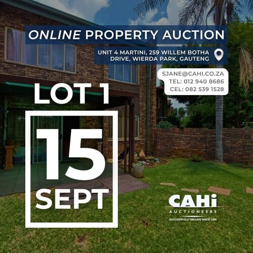 UNIT 4 MARTINI, 259 WILLEM BOTHA DRIVE, WIERDA PARK, GAUTENG