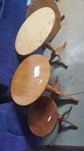 4 X ROUND SIDE TABLES 