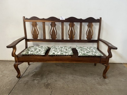 3 SEATER BENCH WITH CUSHIONS