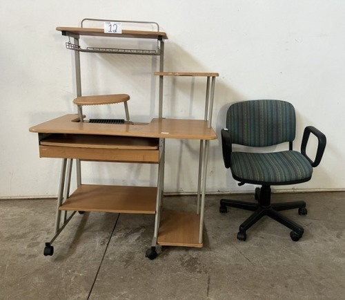 COMPUTER STAND AND OFFICE CHAIR