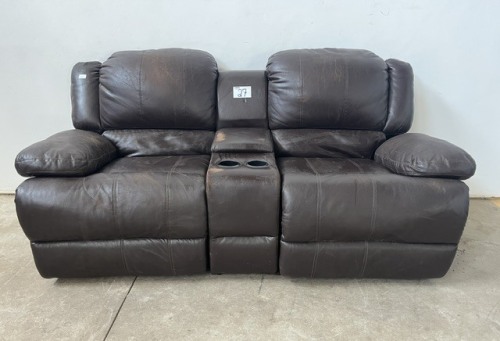 2 SEATER RECLINER COUCH WITH CUP HOLDER