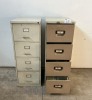 2 X STEEL 4 DRAWER FILING CABINET (H132, W630, L470) - 2
