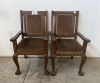 2 X BALL AND CLAW ARM CHAIRS