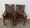 2 X BALL AND CLAW ARM CHAIRS - 2