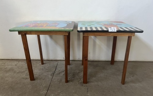 2 X WOODEN TABLES