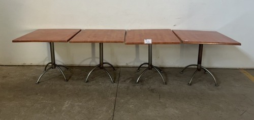 4 X CANTEEN TABLES (H745, W790, L790)