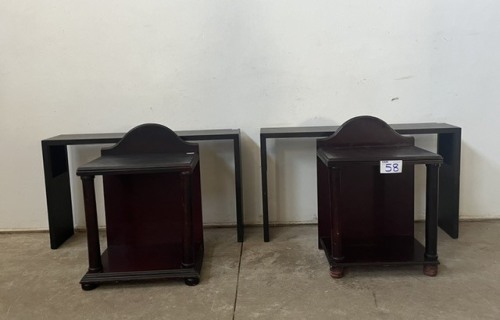 2 X BEDSIDE PEDESTALS AND 2 X SERVER TABLES