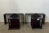 2 X BEDSIDE PEDESTALS AND 2 X SERVER TABLES - 2