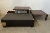OTTOMAN, WOODEN TABLE, COFFEE TABLE AND DRESSING TABLE STOOL