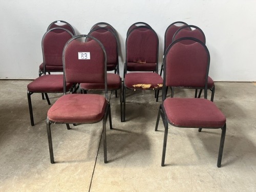 10 X OFFICE STACKER CHAIRS