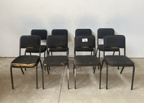 8 X OFFICE STACKER CHAIRS