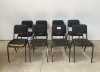 8 X OFFICE STACKER CHAIRS