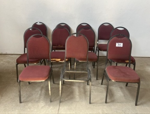 10 X OFFICE STACKER CHAIRS