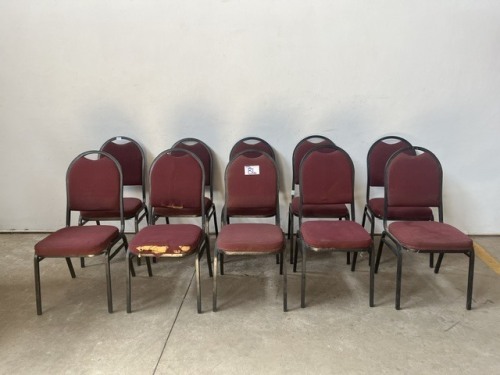 10 X OFFICE STACKER CHAIRS