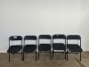 5 X FOLD UP CHAIRS - 2