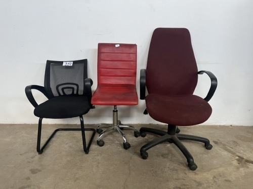 3 X OFFICE CHAIRS