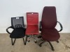 3 X OFFICE CHAIRS - 2