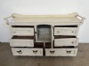 WOODEN 6 DRAWER AND ONE DOOR CABINET - 2