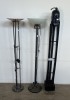 2 X STANDING LAMPS AND CD RACKS