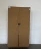 WOODEN STORAGE CUPBOARD/WORKBENCH