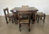4 SEATER SLEEPER WOOD DINING ROOM SUITE