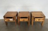 3 X PINE ONE DRAWER PEDESTALS (H500, W490, L550) - 2