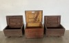3 X WOODEN STORAGE BOXES - 2