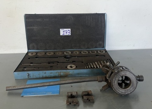 GREENFIELD TAP AND DIE SET AND PIPE CUTTER