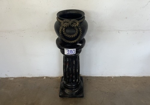PEDESTAL AND FLOWER VASE