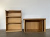BOOKSHELF AND CREDENZA CABINET