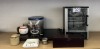 PRIMA ROTISSERIE/GRILLER, FONDUE SET, FOOD WARMER, WOODEN BOX, ASH TRAY AND OTHER GOODS