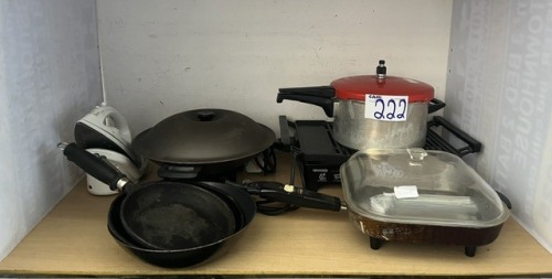 KENWOOD GRILLER, FRYING PANS, CORDLESS IRON AND OTHER GOODS