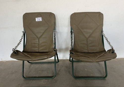 2 X JUMBO SAFARI CAMPING CHAIRS
