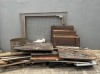 STEEL FRAME, SLEEPER WOOD DOORS, WOODEN POLE, GRINDING DISC AND OTHER GOODS
