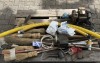ASSORTED BROOMS, WATER PUMPS, RUBBER HAMMER, CHISELS AND OTHER GOODS - 2