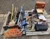 ASSORTED GARDEN TOOLS, CRUTCHES, WATERPROOF MEMBRANE AND OTHER GOODS - 2
