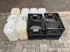6 X 25L WATER CONTAINERS AND 4 X PLASTIC CRATES - 2