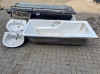 ASSORTED WOODEN DOORS, BATH TUB, BATHROOM BASIN AND OTHER GOODS