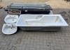 ASSORTED WOODEN DOORS, BATH TUB, BATHROOM BASIN AND OTHER GOODS - 2