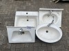 4 X BATHROOM BASINS - 2
