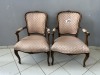 2 X QUEEN ANNE ARM CHAIRS