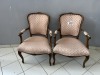 2 X QUEEN ANNE ARM CHAIRS - 2