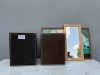 2 X SPEAKERS, FRAMED MIRROR AND FRAMED PRINT